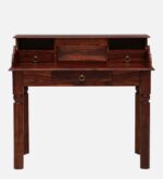 Amigo Sheesham Wood Writing Table in Scratch Resistant Honey Oak Finish jk dream living