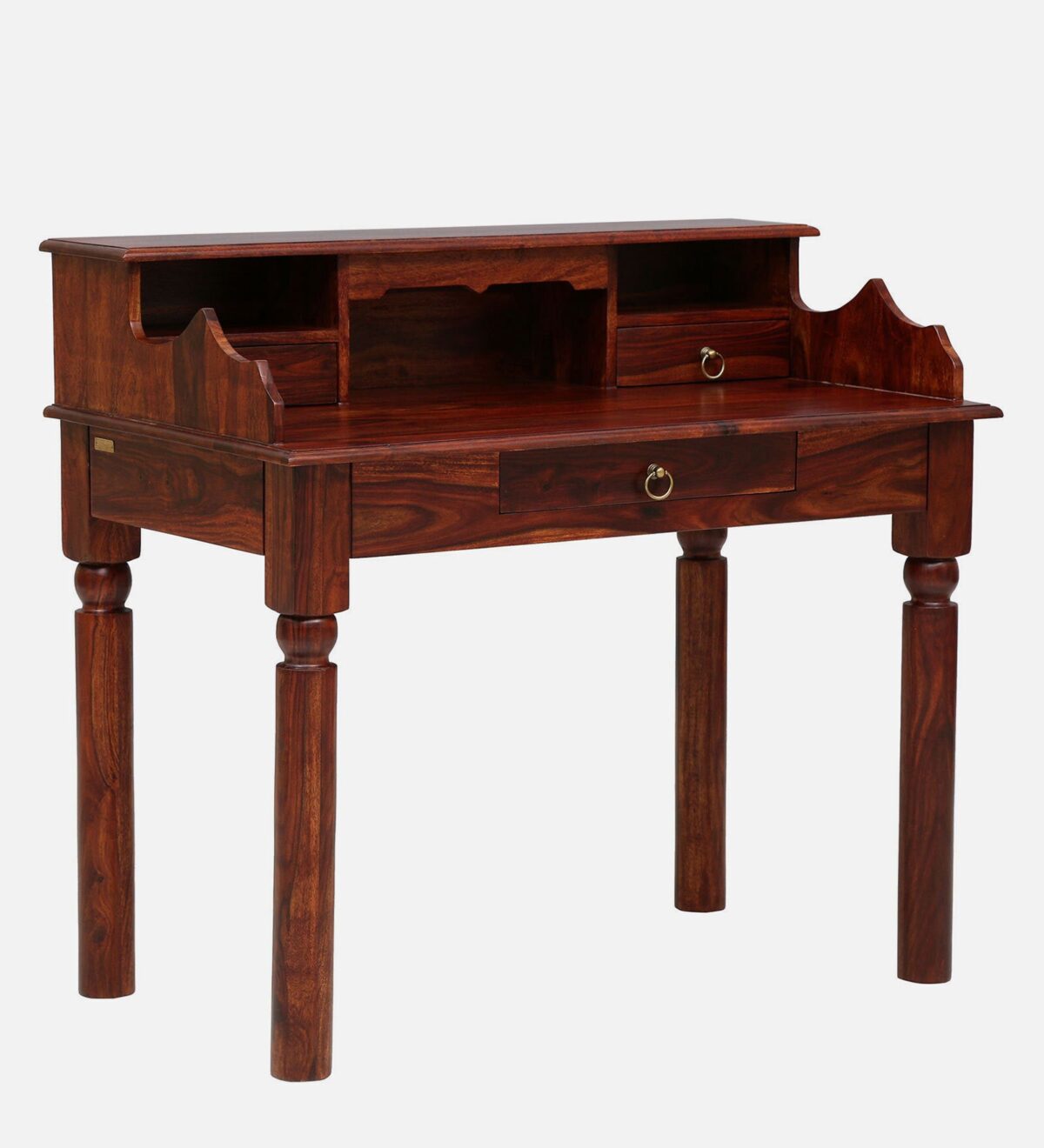 Amigo Sheesham Wood Writing Table in Scratch Resistant Honey Oak Finish jk dream living