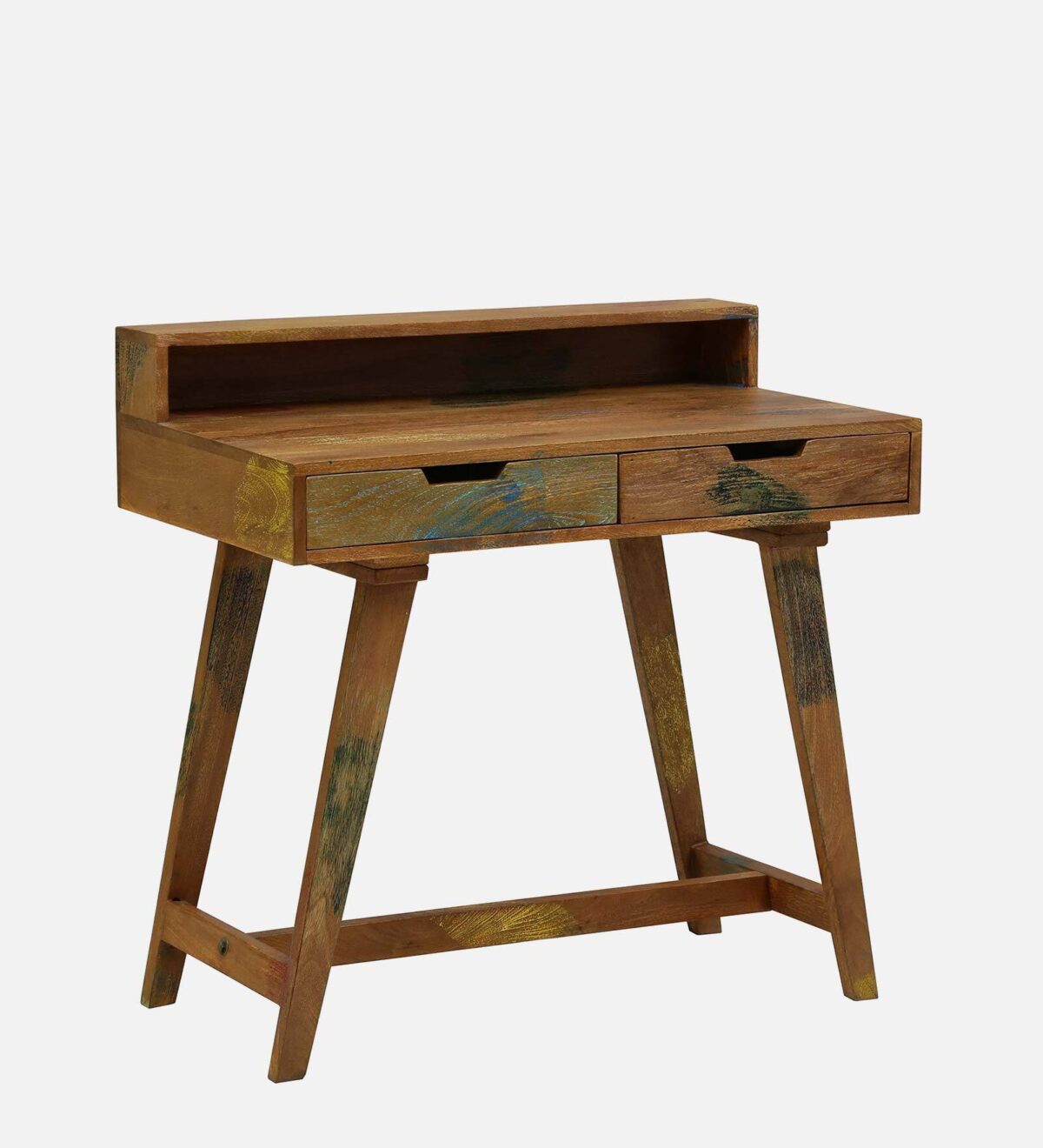 dream living Antonio Solid Wood Writing Table In Distress Finish