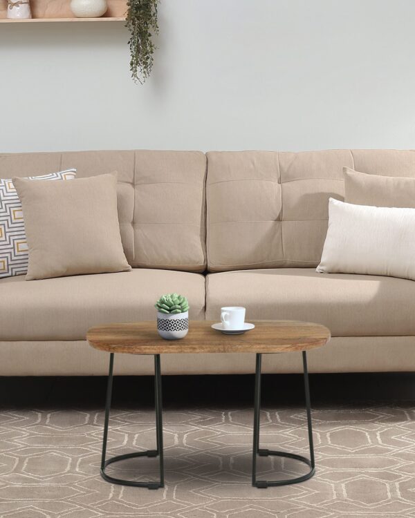 Aversa Metal Coffee Table In Natural Finish jk dream living