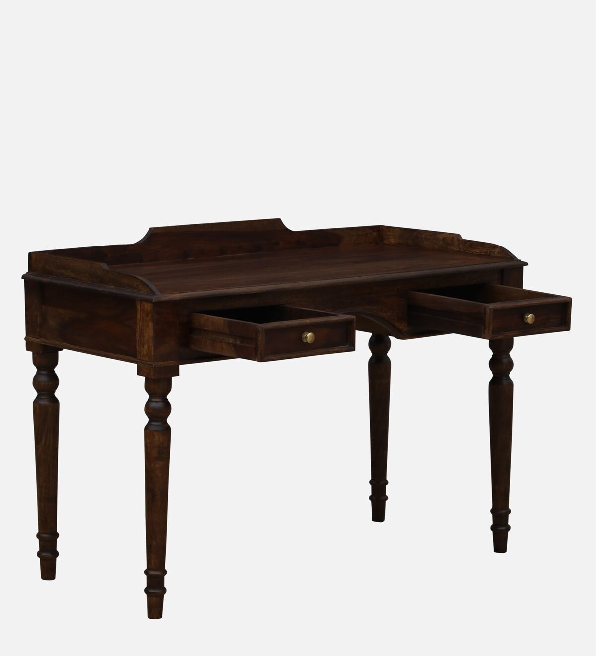 Barwick Sheesham Wood Writing Table In Scratch Resistant Provincial Teak Finish jk dream living