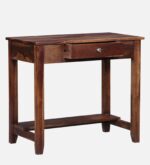 Connell Sheesham Wood Writing Table In Scratch Resistant Provincial Teak Finish jk dream living