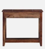 Connell Sheesham Wood Writing Table In Scratch Resistant Provincial Teak Finish jk dream living