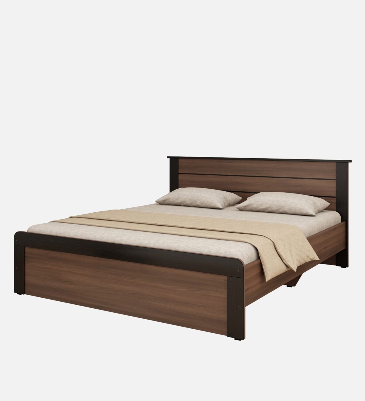 King Size Bed in Walnut & Wenge Finish JK DREAM living