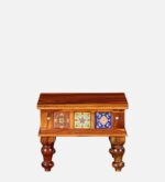 Dharohar Sheesham Wood Coffee Table In Honey Oak Finish jk dream living