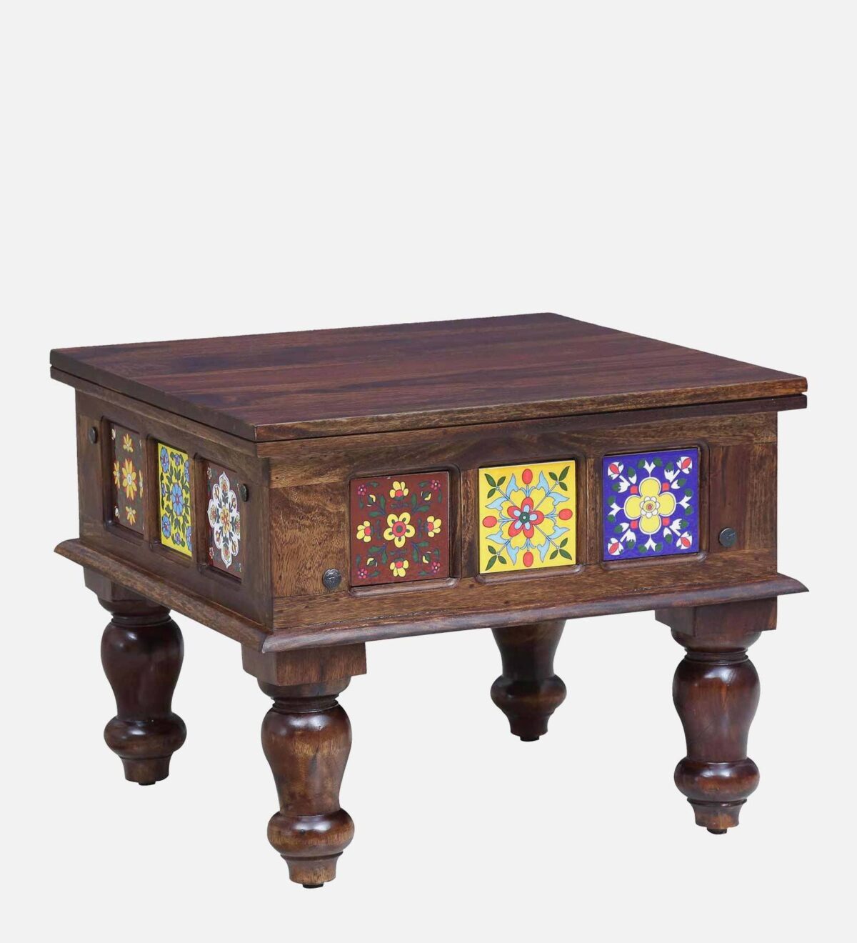 Dharohar Sheesham Wood Coffee Table In Provincial Teak Finish