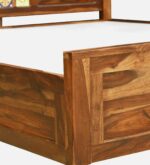 Dharohar Sheesham Wood King Size Bed In Rustic Teak Finish With Box Storage jk dream living