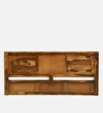 Dharohar Sheesham Wood King Size Bed In Rustic Teak Finish With Box Storage jk dream living