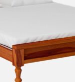 Dharohar Sheesham Wood Queen Size Bed In Honey Oak Finish jk dream living