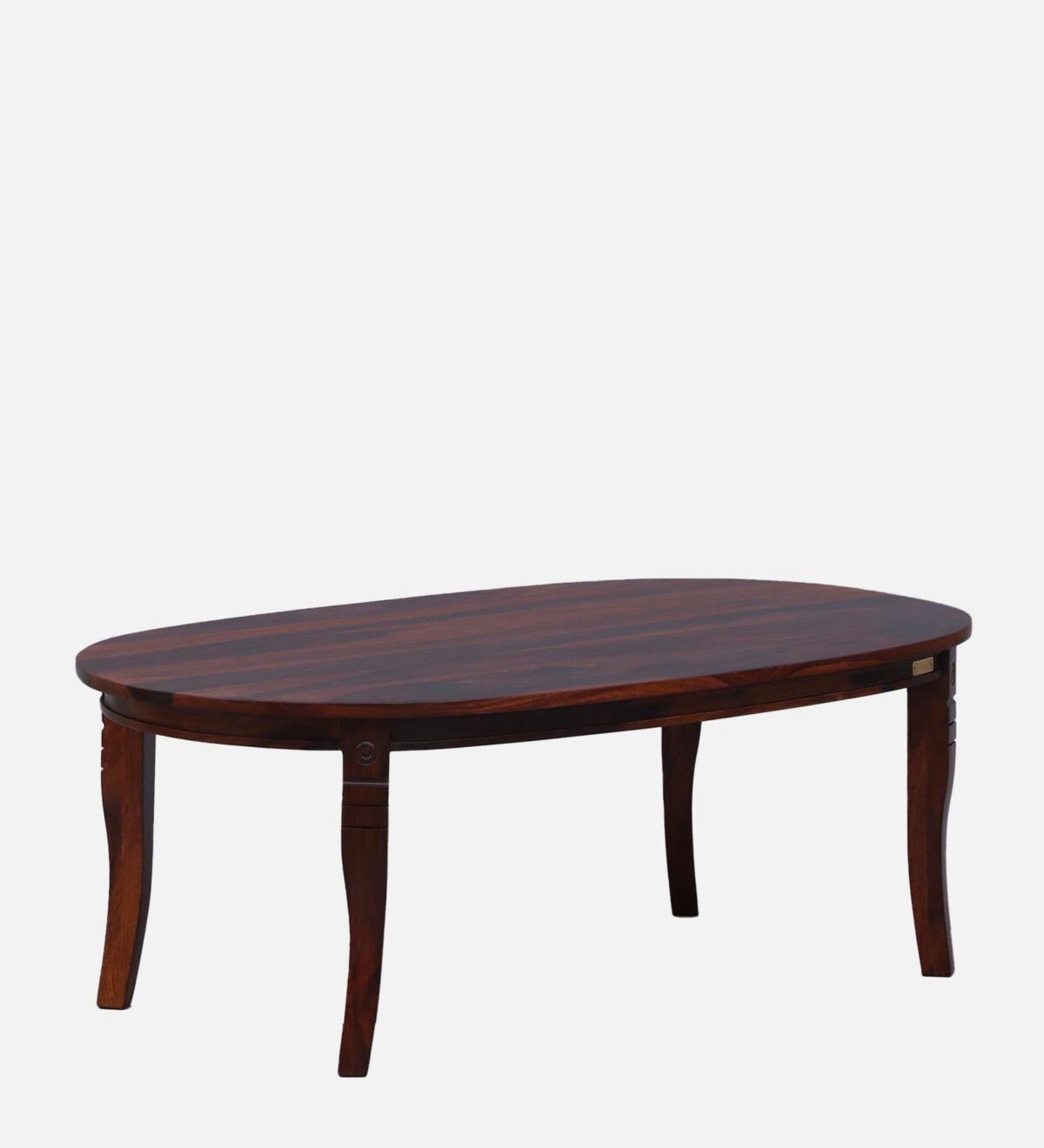 Stalley Sheesham Wood Oval Coffee Table In Honey Oak Finish jk dream living