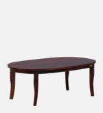 Stalley Sheesham Wood Oval Coffee Table In Honey Oak Finish jk dream living