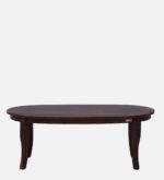 Stalley Sheesham Wood Oval Coffee Table In Provincial Teak Finish jk dream living