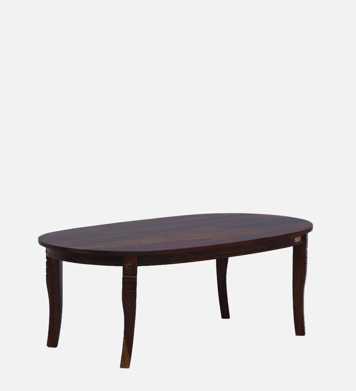 Stalley Sheesham Wood Oval Coffee Table In Provincial Teak Finish jk dream living