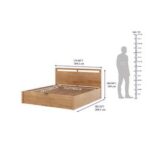 Sheesham wood King Size Hydraulic Storage Bed jk dream living