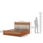 Sheesham wood King Size Hydraulic Storage Bed jk dream living