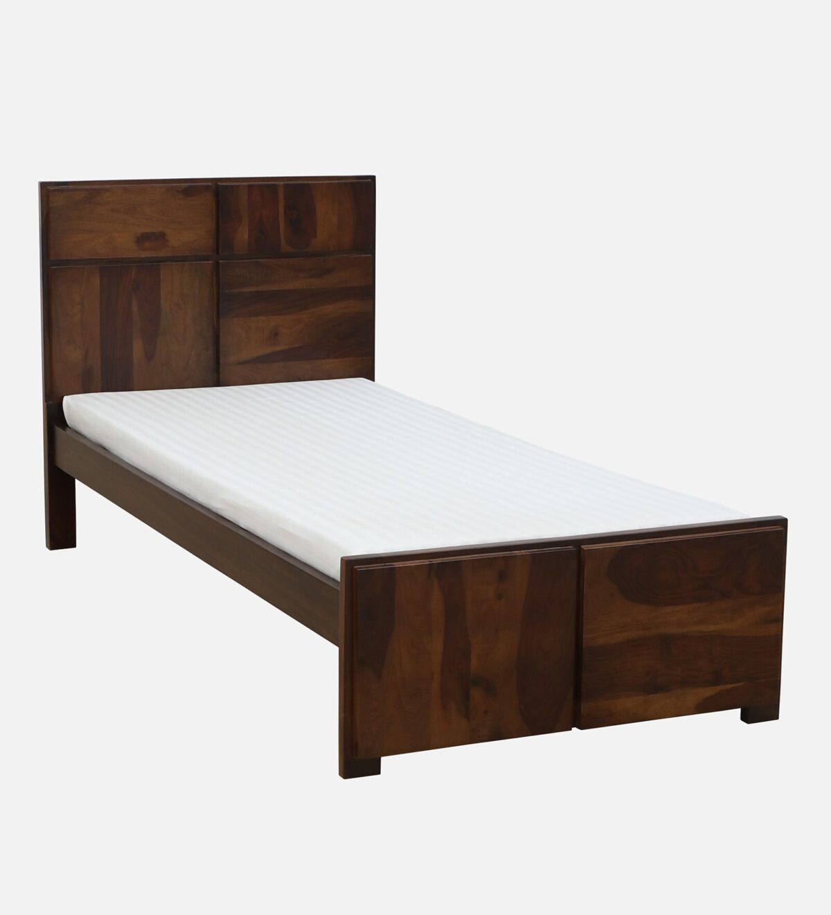 Sheesham Wood Single Bed In Provincial Teak Finish jk dream living