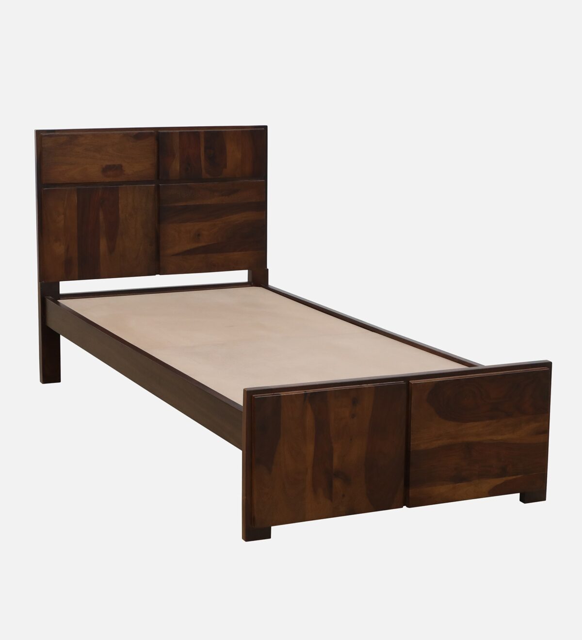 Sheesham Wood Single Bed In Provincial Teak Finish jk dream living