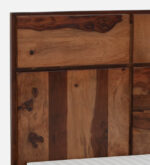 Sheesham Wood Single Bed In Rustic Teak Finish jk dream living