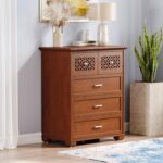 Solid Wood Chest of Drawers Golden Brown jk dream living