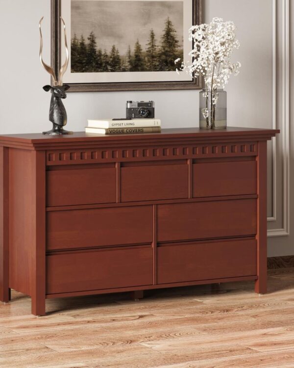 Solid wood Chest of Drawers Golden Brown jk dream living