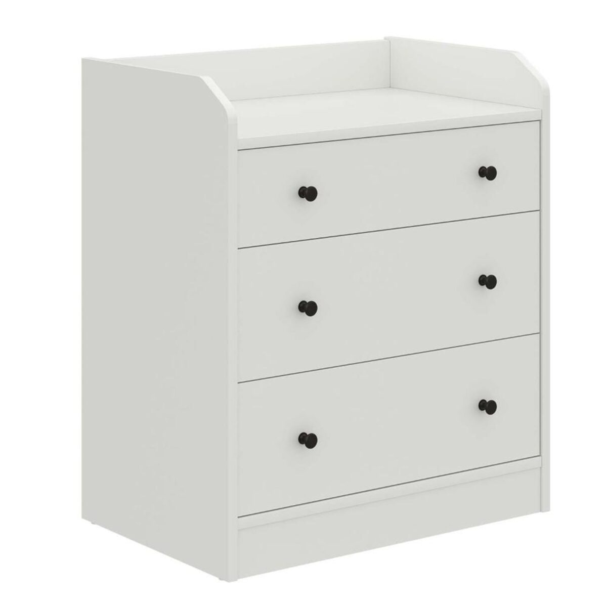 White Engineered Wood Chest of Drawer with 3 Drawers jk dream living