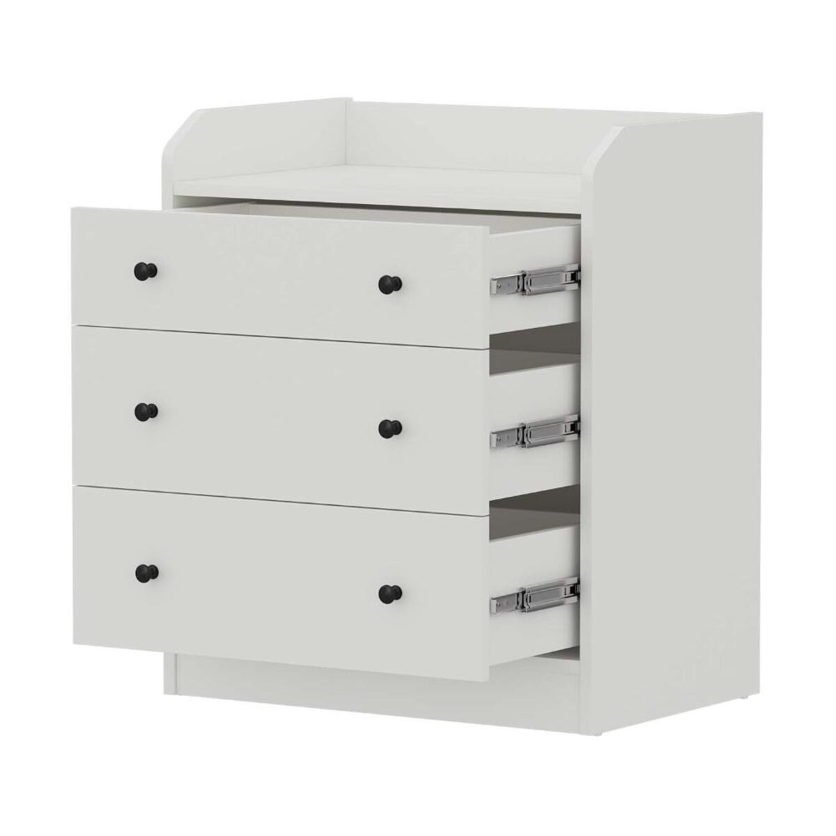 White Engineered Wood Chest of Drawer with 3 Drawers jk dream living