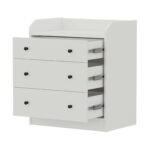 White Engineered Wood Chest of Drawer with 3 Drawers jk dream living