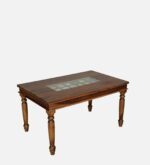 JK Solid Sheesham Wood 6 Seater Dining Set with Cushioned Chairs by JK Dream Living
