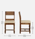 JK Solid Sheesham Wood 6 Seater Dining Set with Cushioned Chairs by JK Dream Living