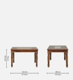 JK Solid Sheesham Wood 6 Seater Dining Set with Cushioned Chairs by JK Dream Living