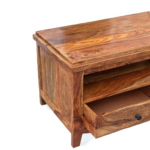 Tv unit with four drawers made of solid sheesham wood jk dream living