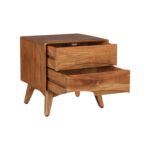 solid sheesham wood Bedside table with two drawers by jk dream living